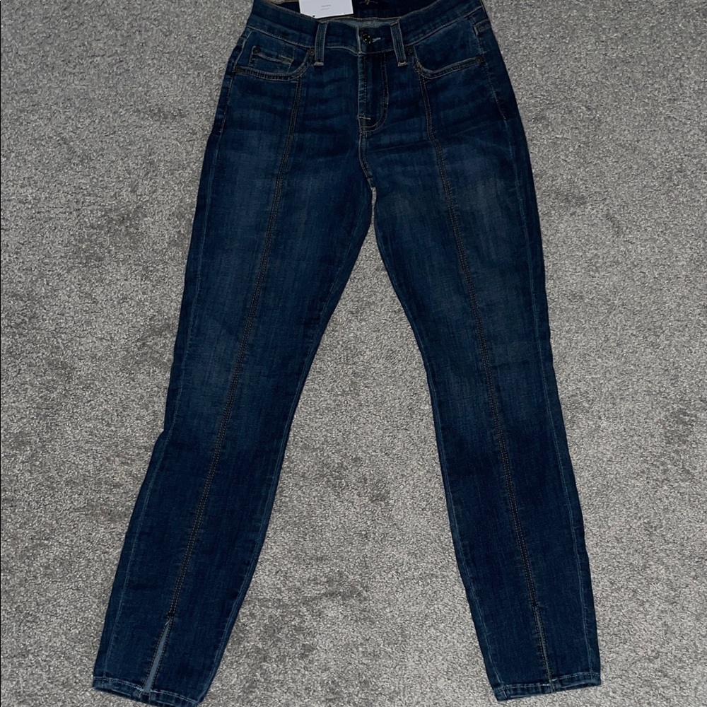 7 For All Mankind Dark Blue Skinny Jeans